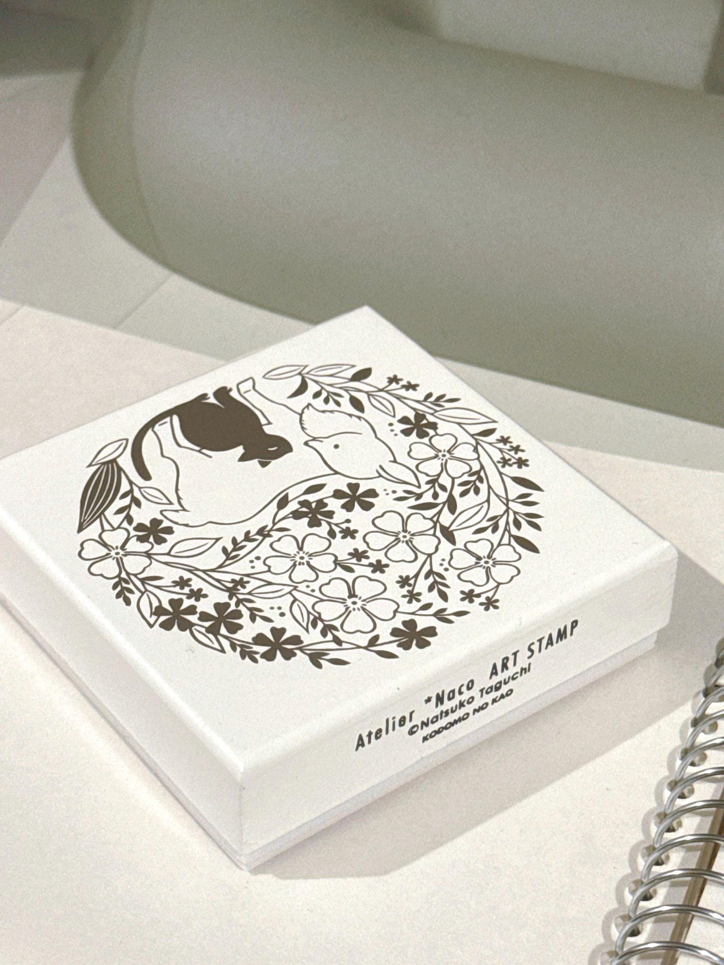 Wooden Stamp - Fox and Cat in the woods by Taguchi Natsuko x Kodomo no Kao