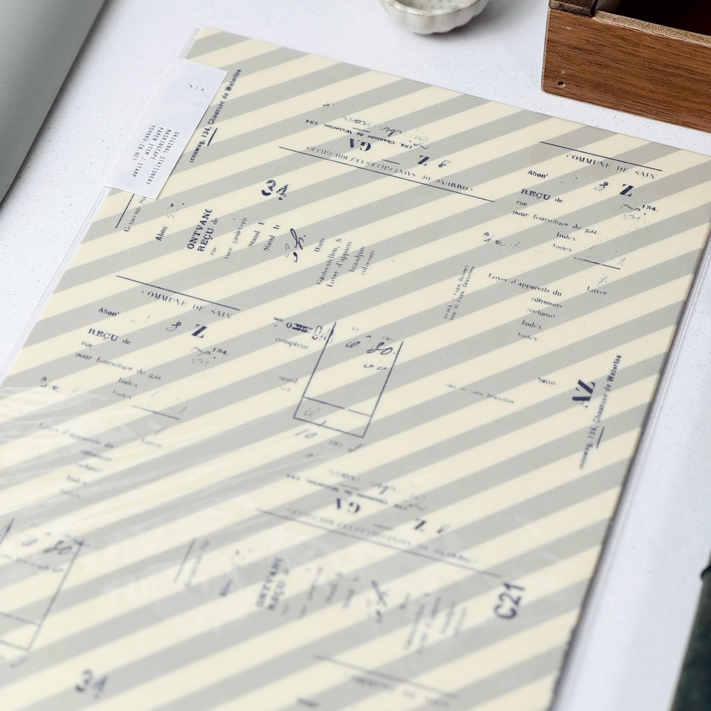 Wrapping Paper Set 'Music 02' M-089 by Yohaku (Rare, Postal, Modern elegant)