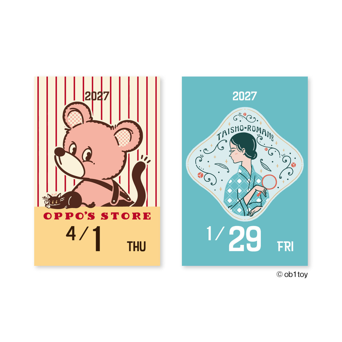 [Pre-order] Ob1toy - 2027 Mini Daily Tear-off Calendar