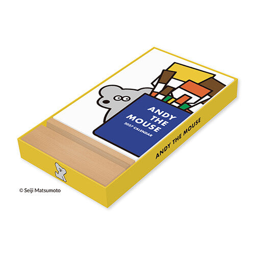 [Pre-order] Matsumoto Seiji 'Mouse ANDY' - 2027 Desk Calendar with Wooden Stand