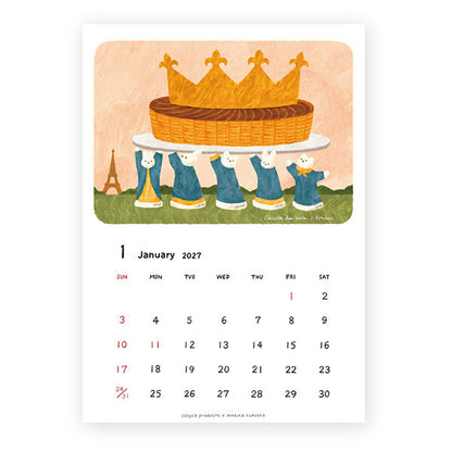 [Pre-order] Fukuoka Mariko Bears - 2027 Wall Calendar
