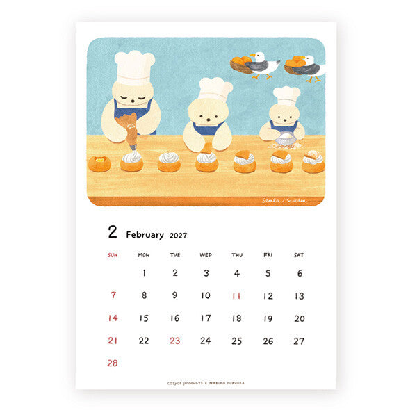 [Pre-order] Fukuoka Mariko Bears - 2027 Wall Calendar