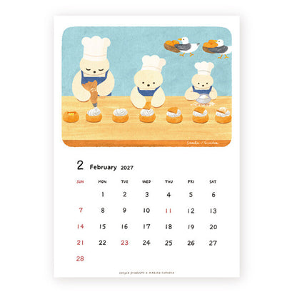 [Pre-order] Fukuoka Mariko Bears - 2027 Wall Calendar