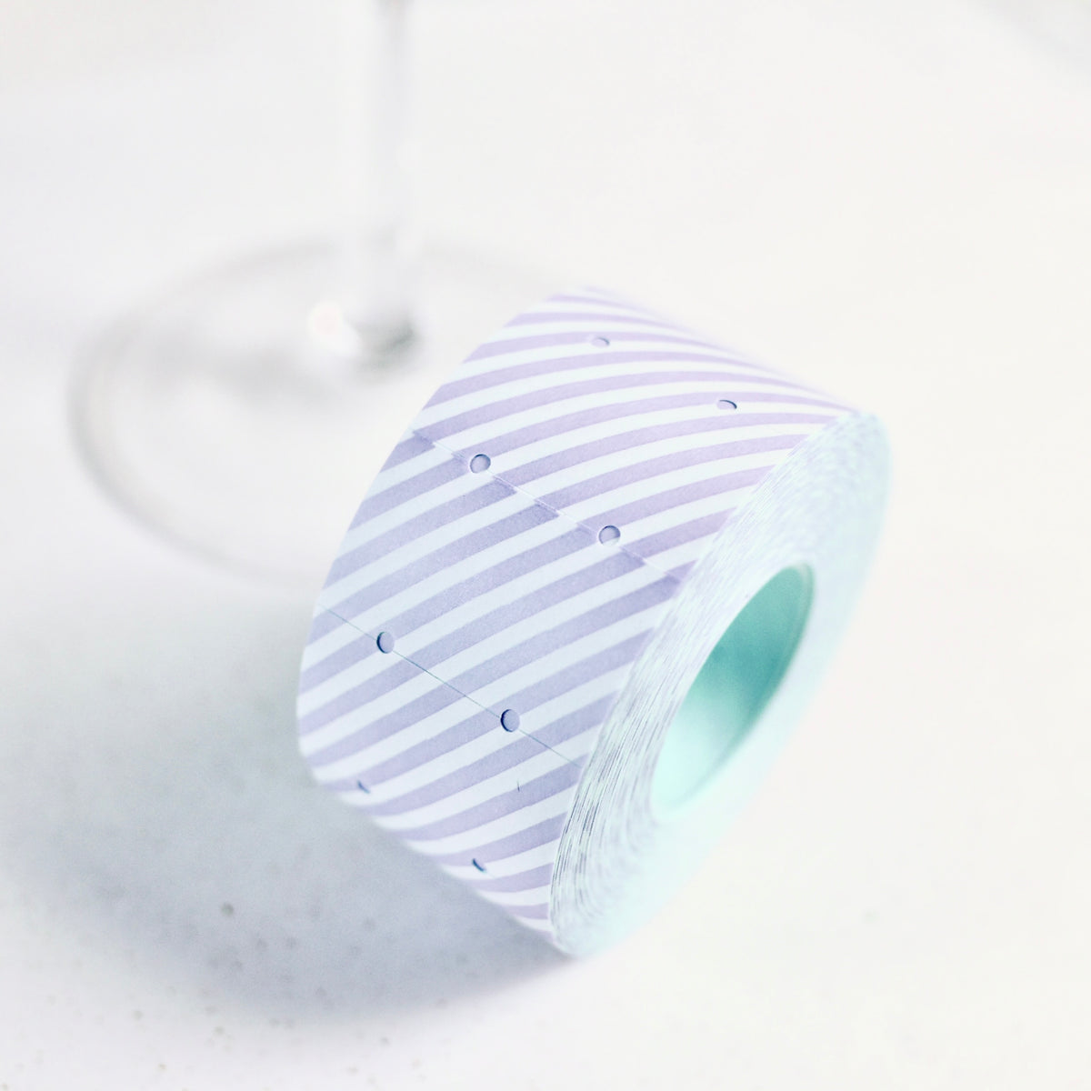 Wide Stripes Purple - Large Label Sticker Roll