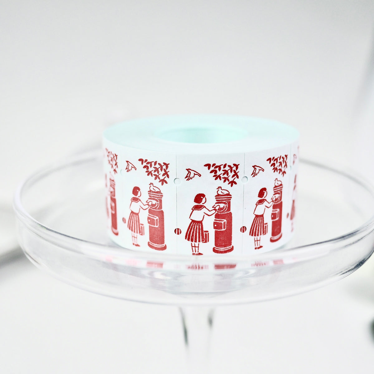 36 Sublo x Rakui Hana Post Box and Girl L - Labeller Roll Sticker