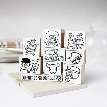 36 Sublo x Kinoshita Ayano Postman - Wood Rubber Stamp