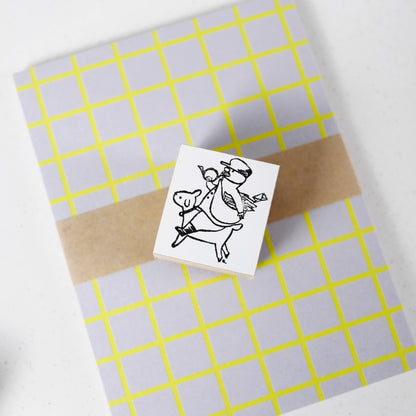 36 Sublo x Kinoshita Ayano Postman - Wood Rubber Stamp