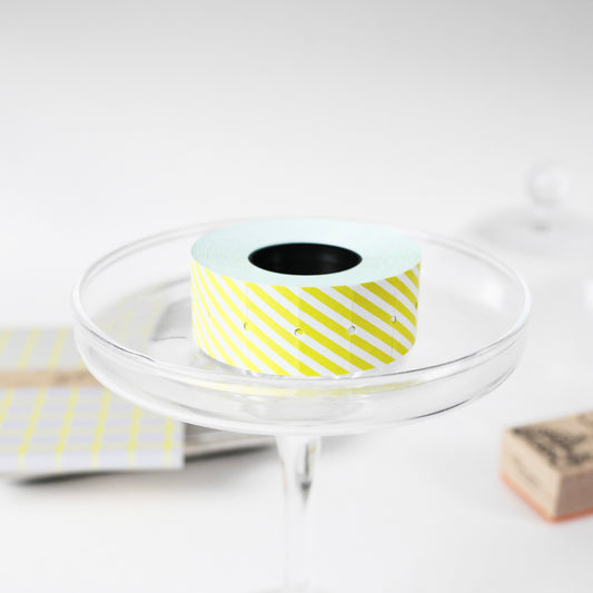 Wide Stripes Yellow - Label Sticker Roll
