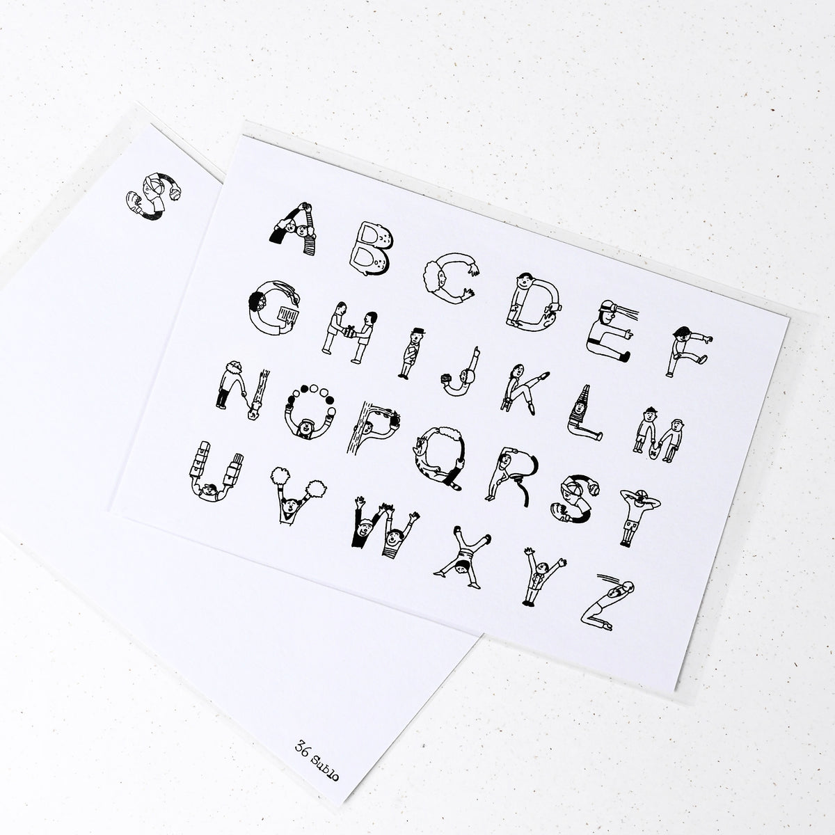 36 Sublo x Hoshino Shiho People Alphabet - Postcard