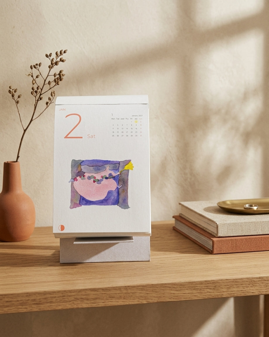 [Pre-order] 'Some Sweet Seconds' 2027 - 365 Day Desk Calendar with Moon Phase