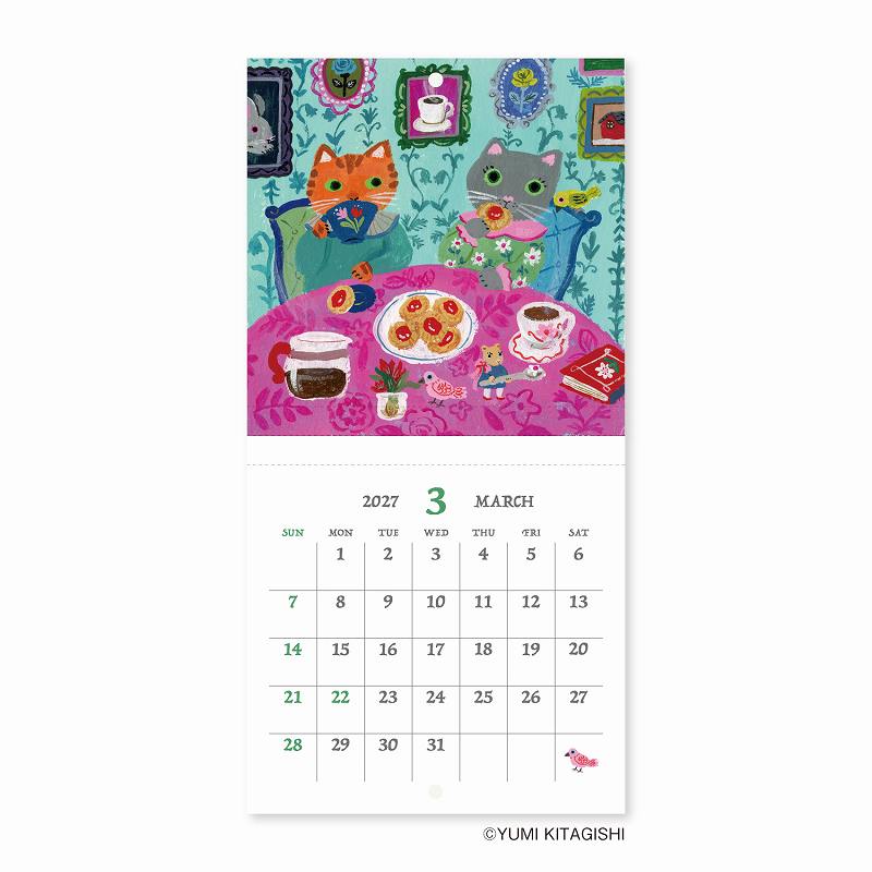 [Pre-order] Kitagishi Yumi - 2027 Mini Wall Calendar