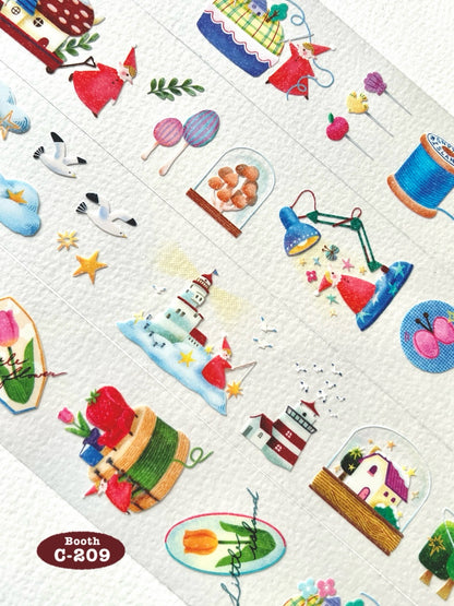 [Pre-order] 'Little Island Series' Glossy PET Masking Tape