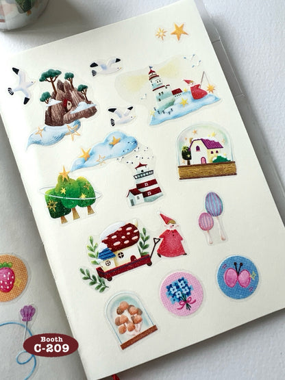 [Pre-order] 'Little Island Series' Glossy PET Masking Tape