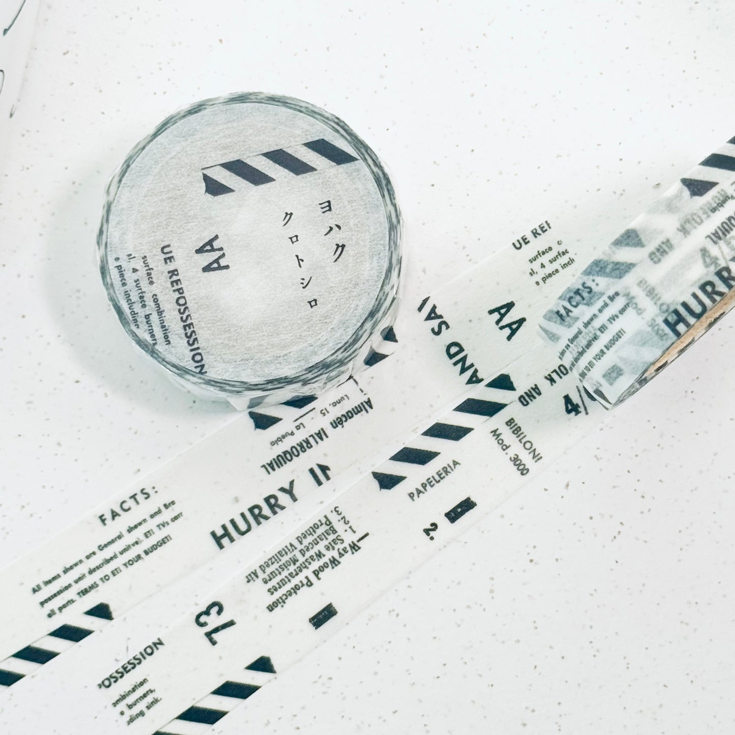 Noir et Blanc - Ruban de masquage Washi Y-010