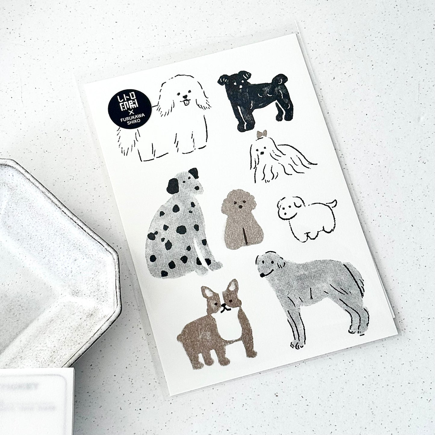 Carte postale "Chiens, c'est parti !" - JAM Retro Printing x Furukawashiko