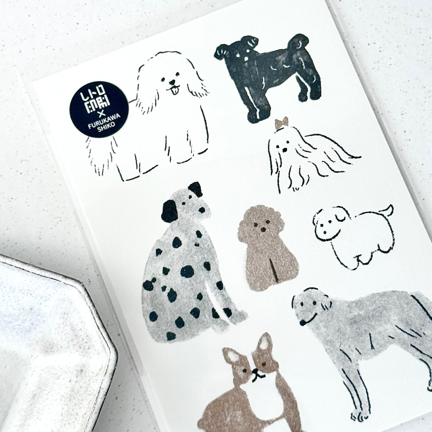 Carte postale "Chiens, c'est parti !" - JAM Retro Printing x Furukawashiko