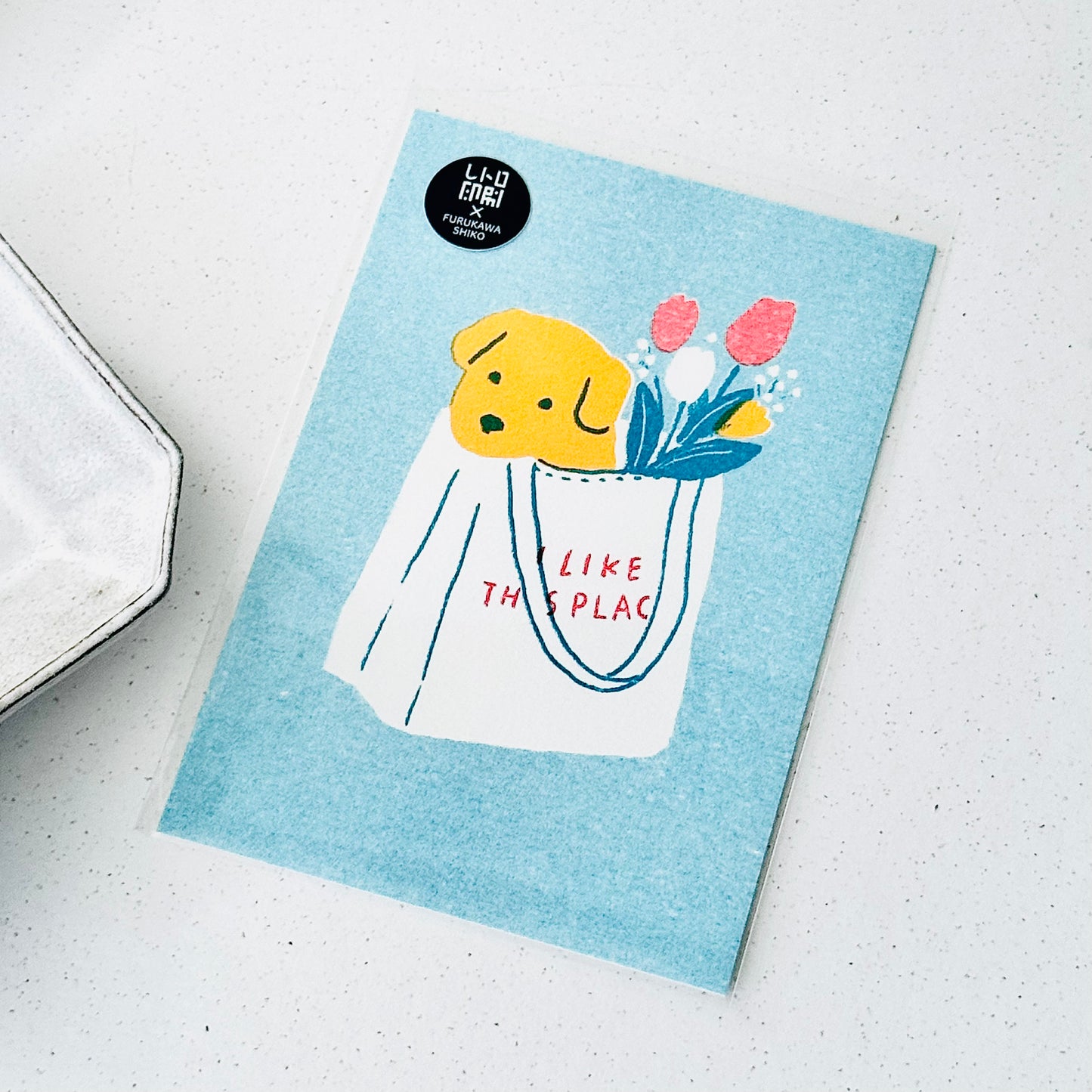 Indkøbstaske med hundepostkort - JAM Retro Printing x Furukawashiko