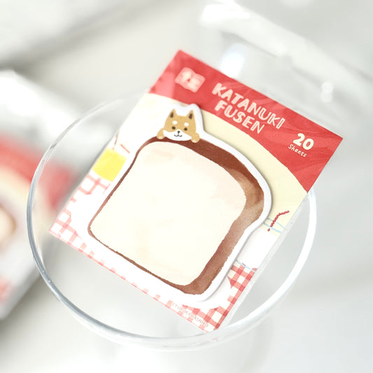Shiba sur Toast - Bloc-notes autocollant découpé