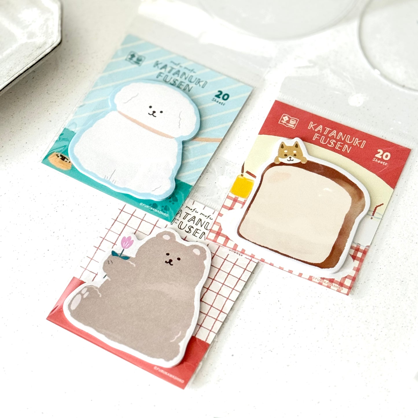 Fluffy Bears - Udskårne sticky notes