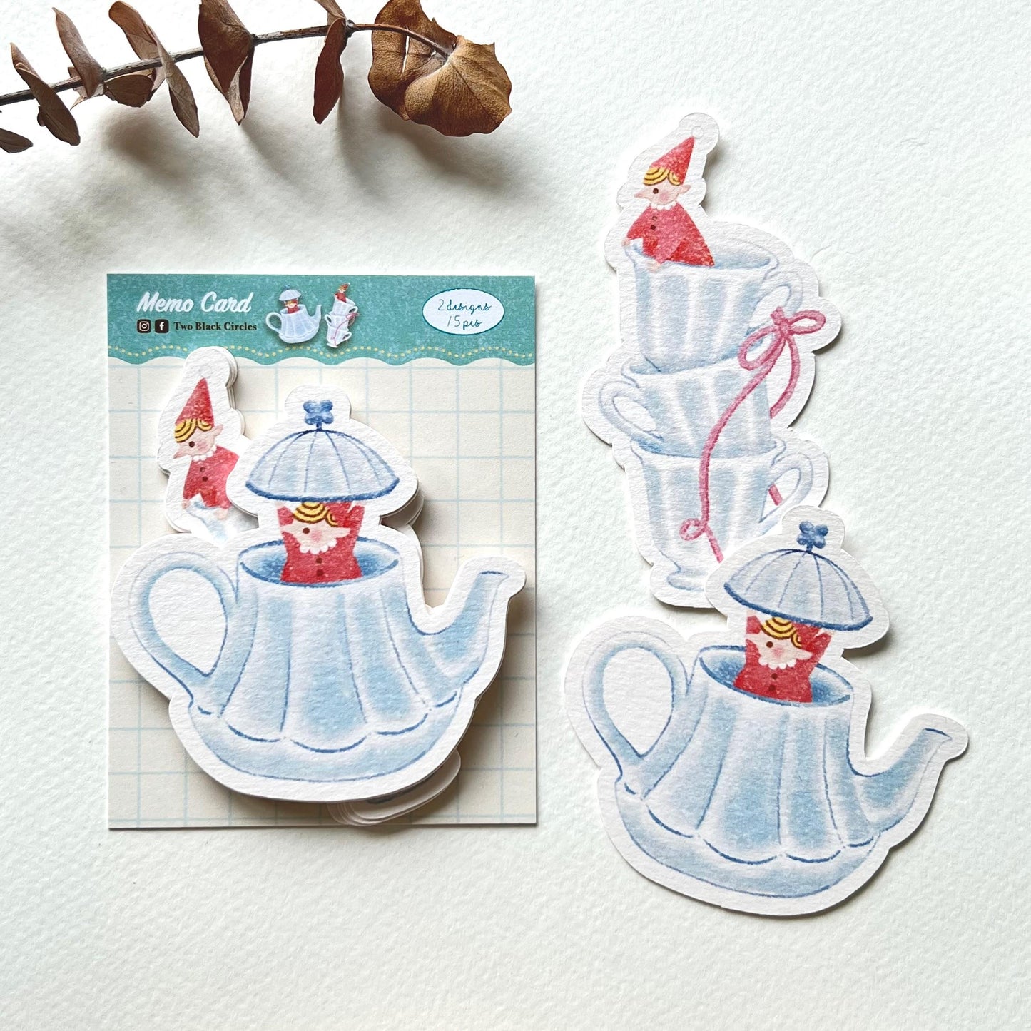 [Pre-order] 'The Good Time Series' Teapot and Cups Memo Card Set