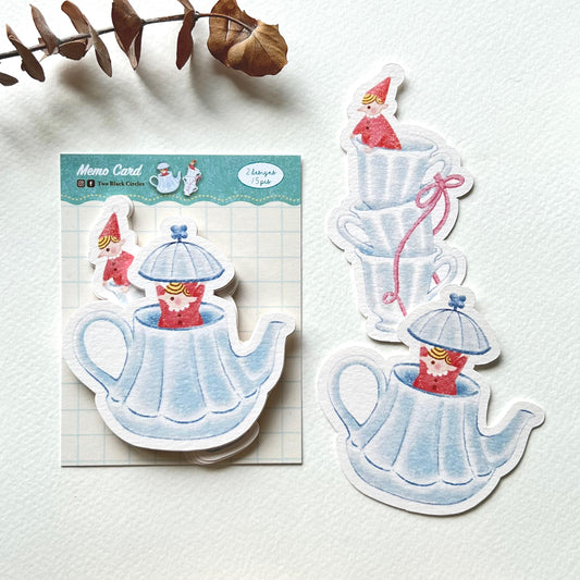 [Pre-order] 'The Good Time Series' Teapot and Cups Memo Card Set
