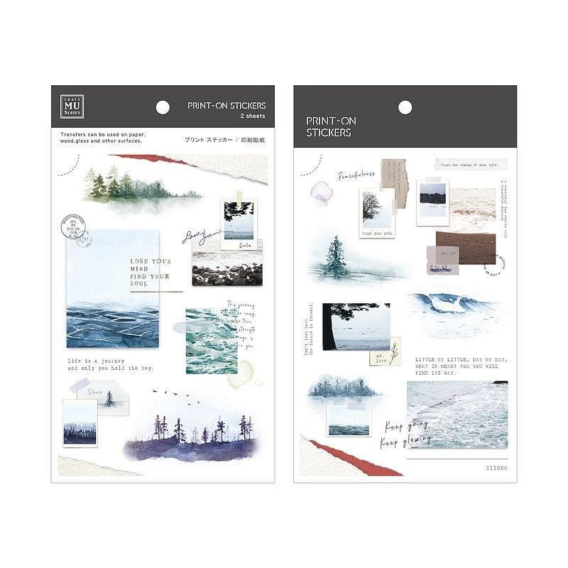 MU Print-On Transfer Sticker - 177 Walking through the peacefulness (Rub-on | Elegant | Forest | Nature))