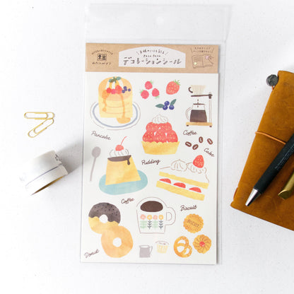 Big Deco Sticker - Cafe, Coffee & Cakes by Furukawashiko