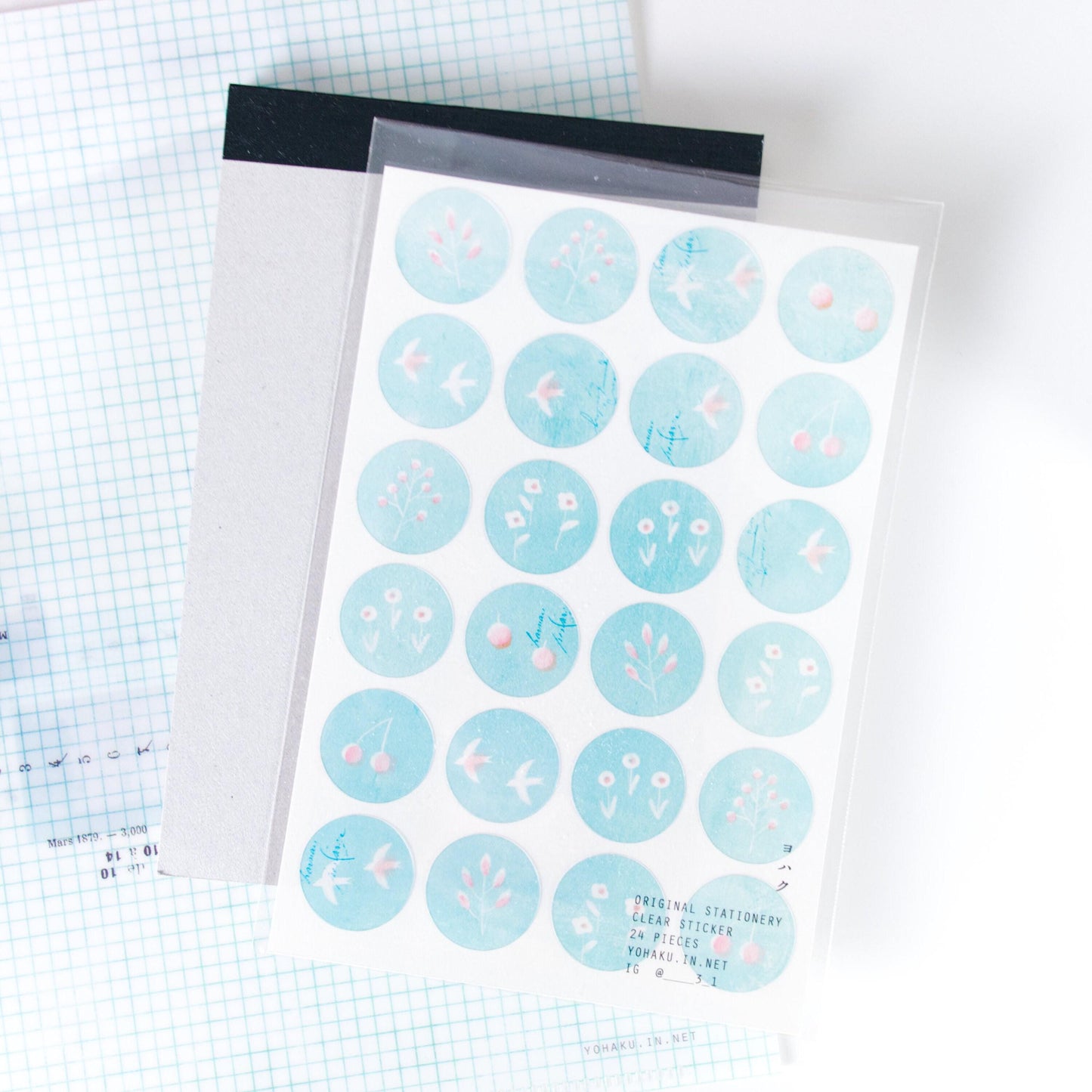 Sticker Nostalgy M-060 by Yohaku (Rare, Postal, Japan, Modern elegant, Summer vibe)