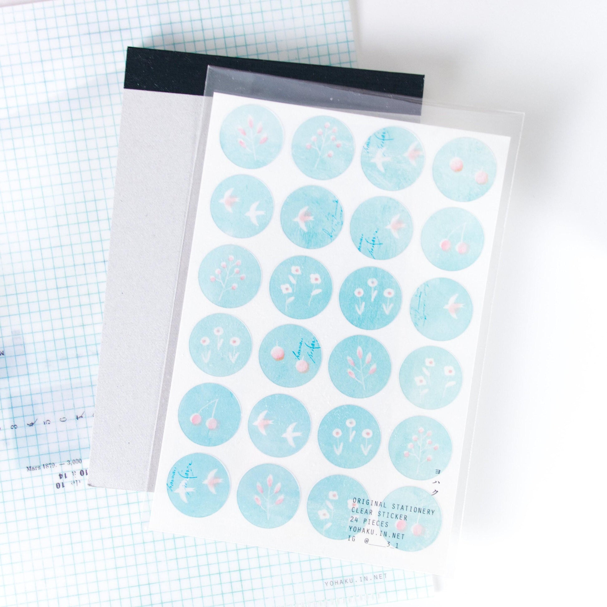 Sticker Nostalgy M-060 by Yohaku (Rare, Postal, Japan, Modern elegant, Summer vibe)