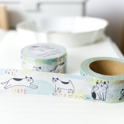Cat postures Washi Masking Tape by Cotori Cotori (Christmas gift)