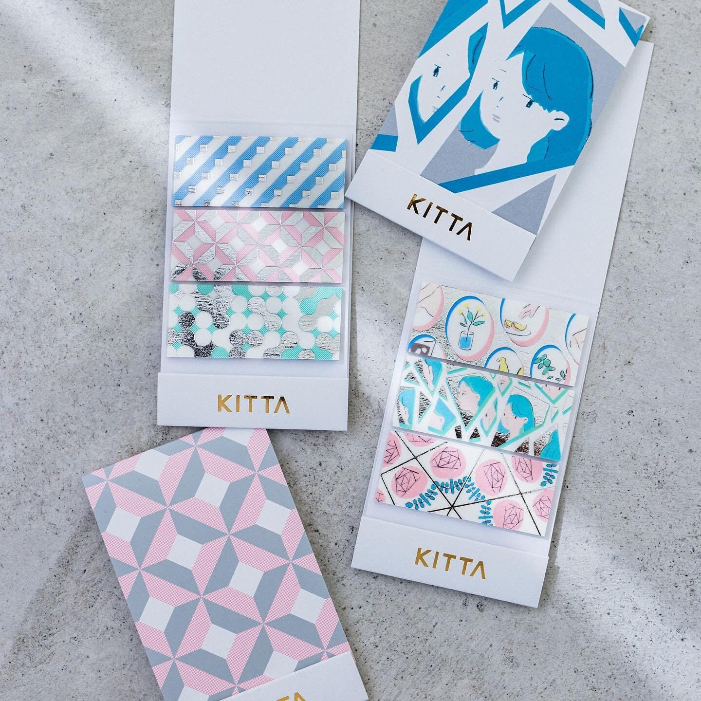 KITTA Wide Pre-cut Silver Foil Masking Tape - Flower, Myself & Mirror
