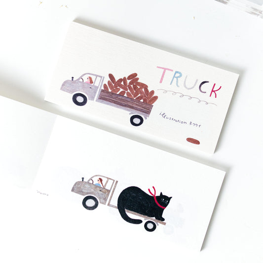 Bread Truck memo pad by Necktie | 20 sheets (Christmas gift)