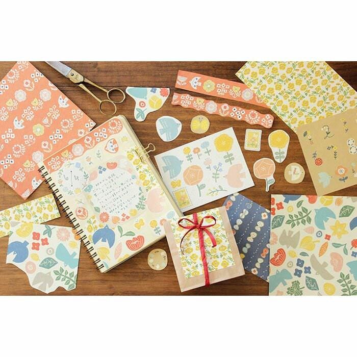 Big Deco Sticker - Nordic Birds and Flower by Furukawashiko