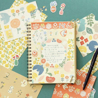 Big Deco Sticker - Nordic Birds and Flower by Furukawashiko