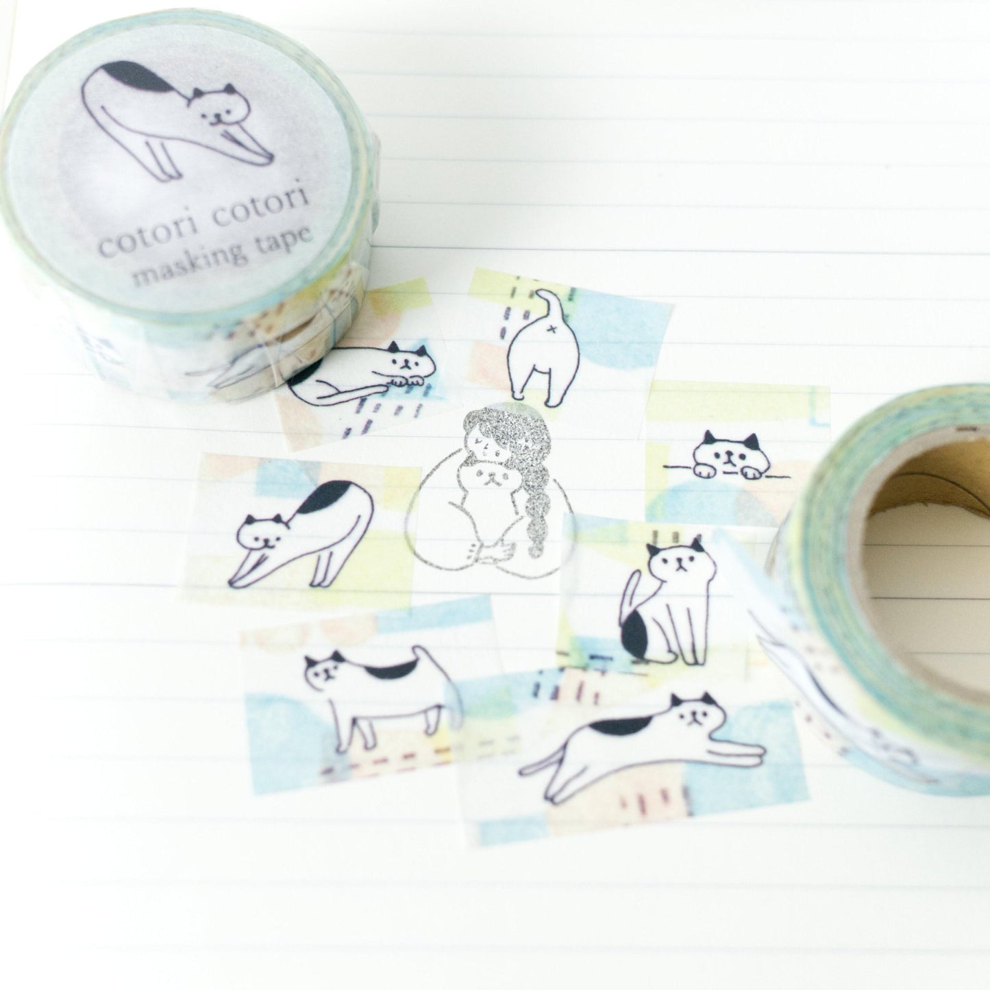 Cat postures Washi Masking Tape by Cotori Cotori (Christmas gift)