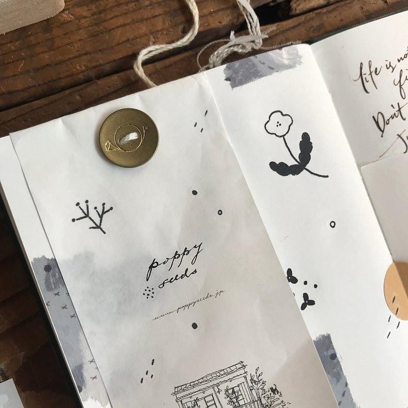 Twilight cat and Flowers Transfer Sticker by Avocado Mori (Rub-on)