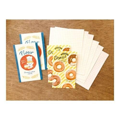 Marché French Bakery Mini Letter and Envelope Set by Furukawashiko (Retro, Christmas gift)