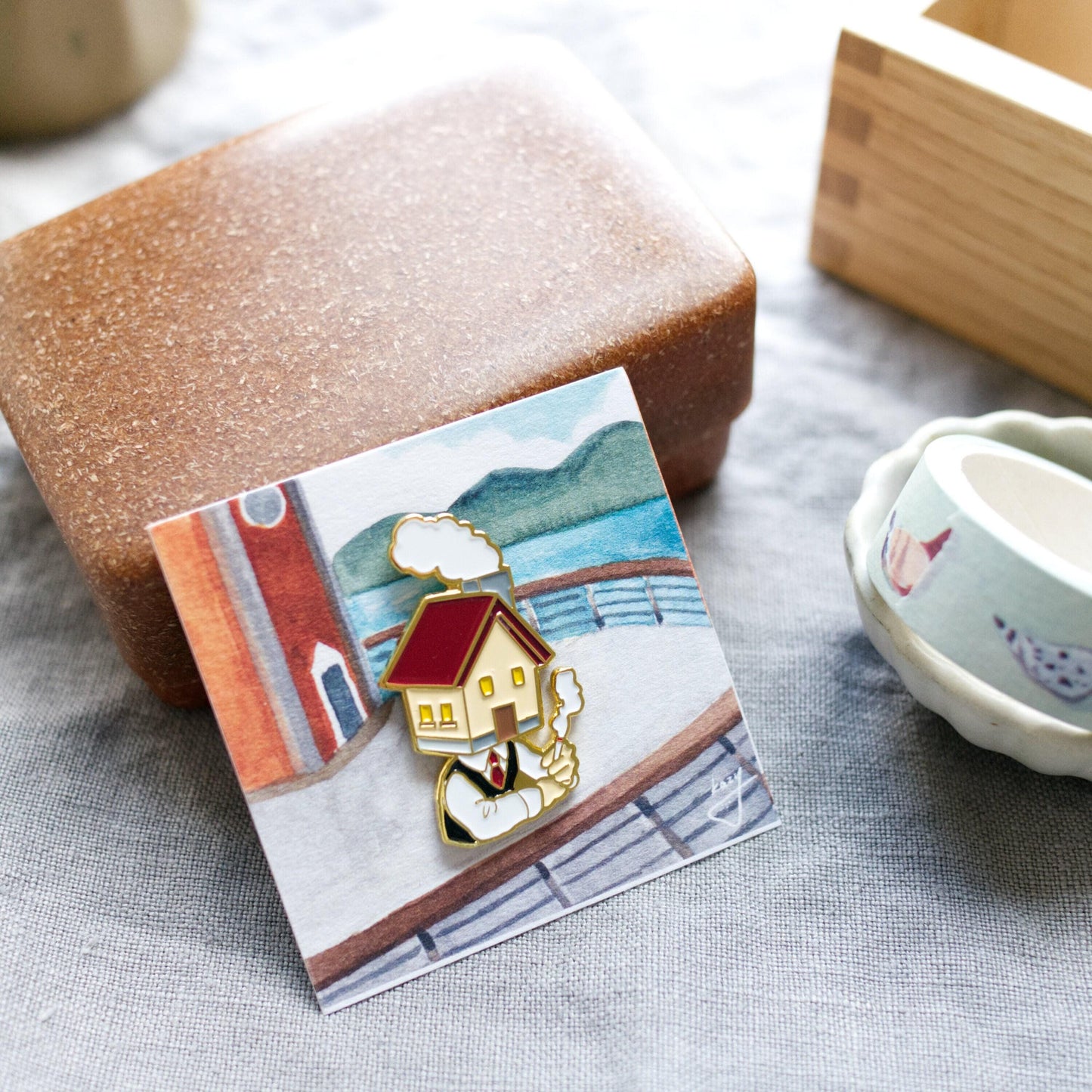 Smoking House Pin by Kazy Chan (Quirky, original character, rare)