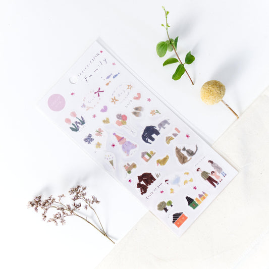 Washi Sticker - 'Family' by Miki Tamura