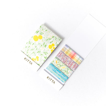 KITTA Pre-cut Washi Masking Tape - Picnic Checks, Pattern, Flowers