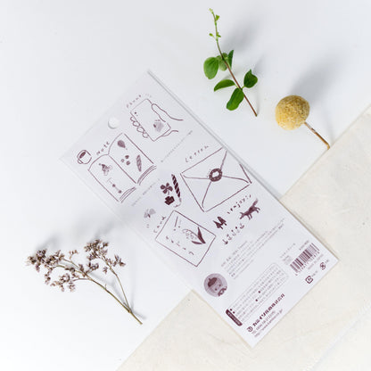 Gold Foil Washi Sticker - 'Monochrome' by Miki Tamura
