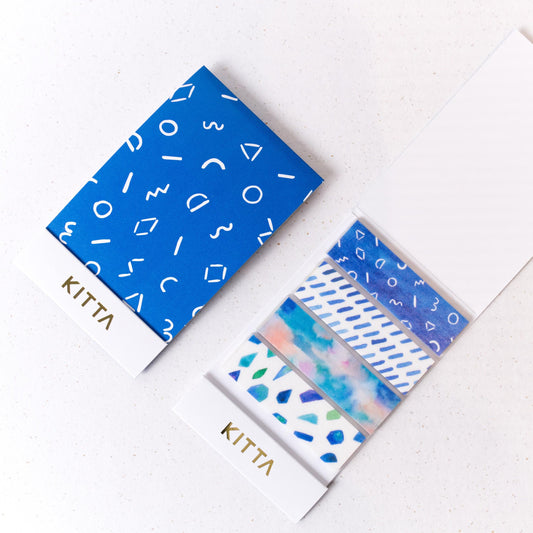 KITTA Pre-cut Washi Masking Tape - Vidro blue