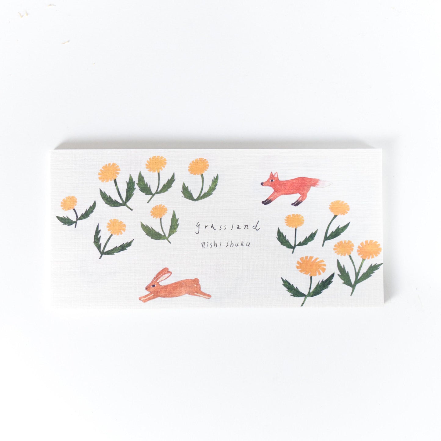 Animals in Forest washi memo pad by Nishi Shuku | 20 sheets (Hyogensha, Cozyca products)