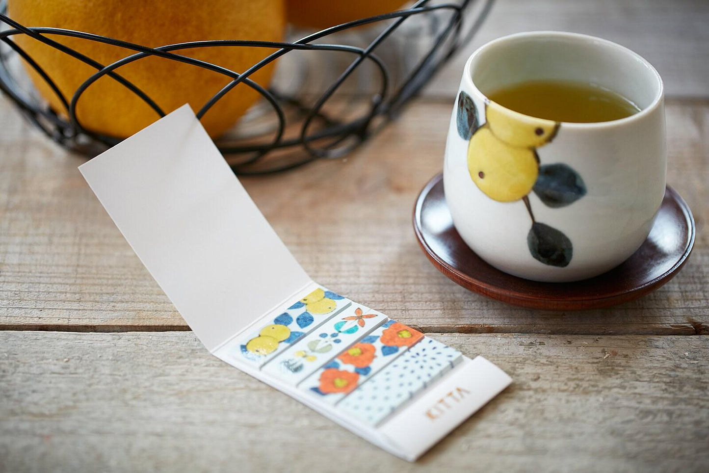 KITTA: Pre-cut Washi Masking Tape - Fruit & Flower Pottery