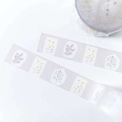 Winter Limited＊Yohaku Masking Tape YC-002 Limited Fuyu no mori Winter Forest (Rare, Postal, Japan, Modern elegant)