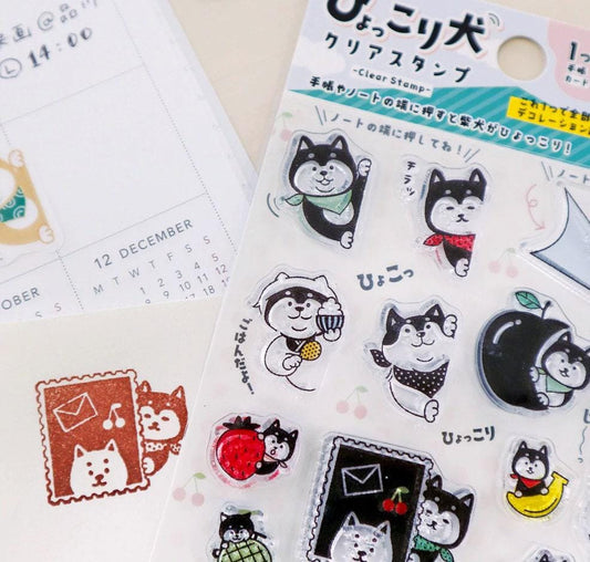 Shiba inu / dog clear stamp by Worldcraft (22pcs) (Cute, Kawaii)