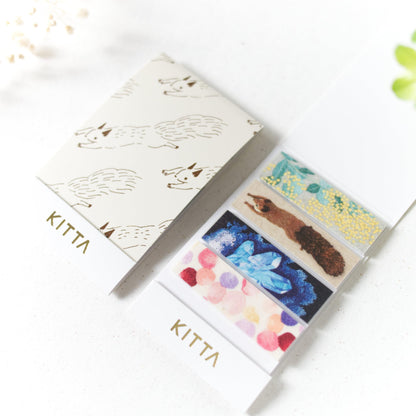 KITTA: Pre-cut Washi Masking Tape - Squirrel, Mimosa & Crystal