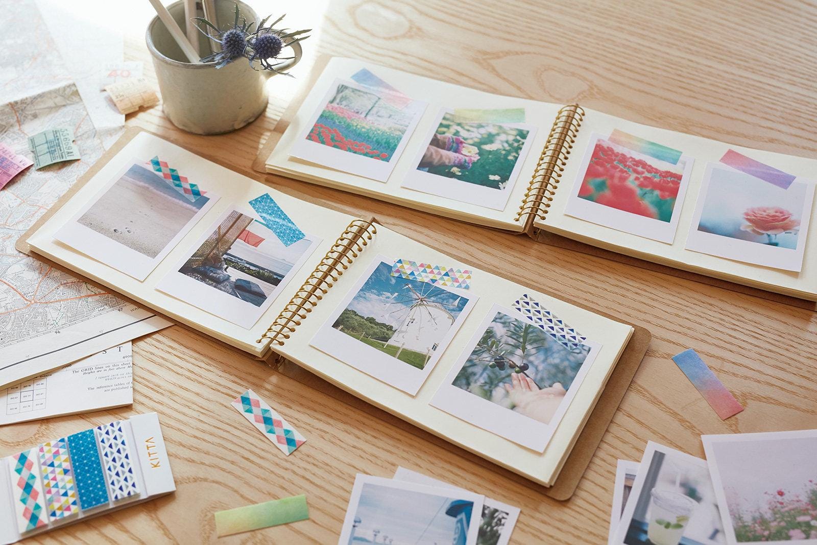 KITTA: Pre-cut Washi Masking Tape - Fruit & Flower Pottery