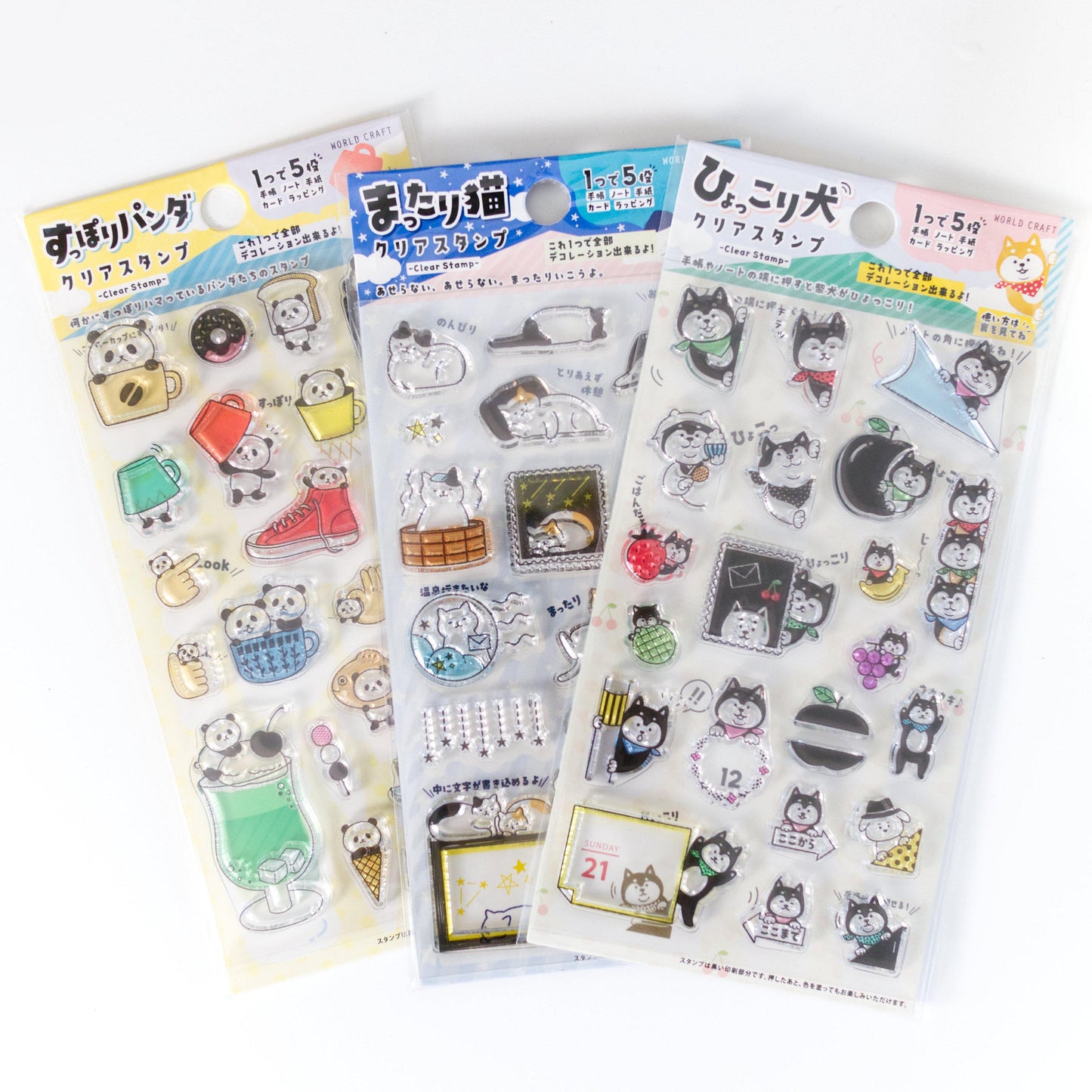 Shiba inu / dog clear stamp by Worldcraft (22pcs) (Cute, Kawaii)