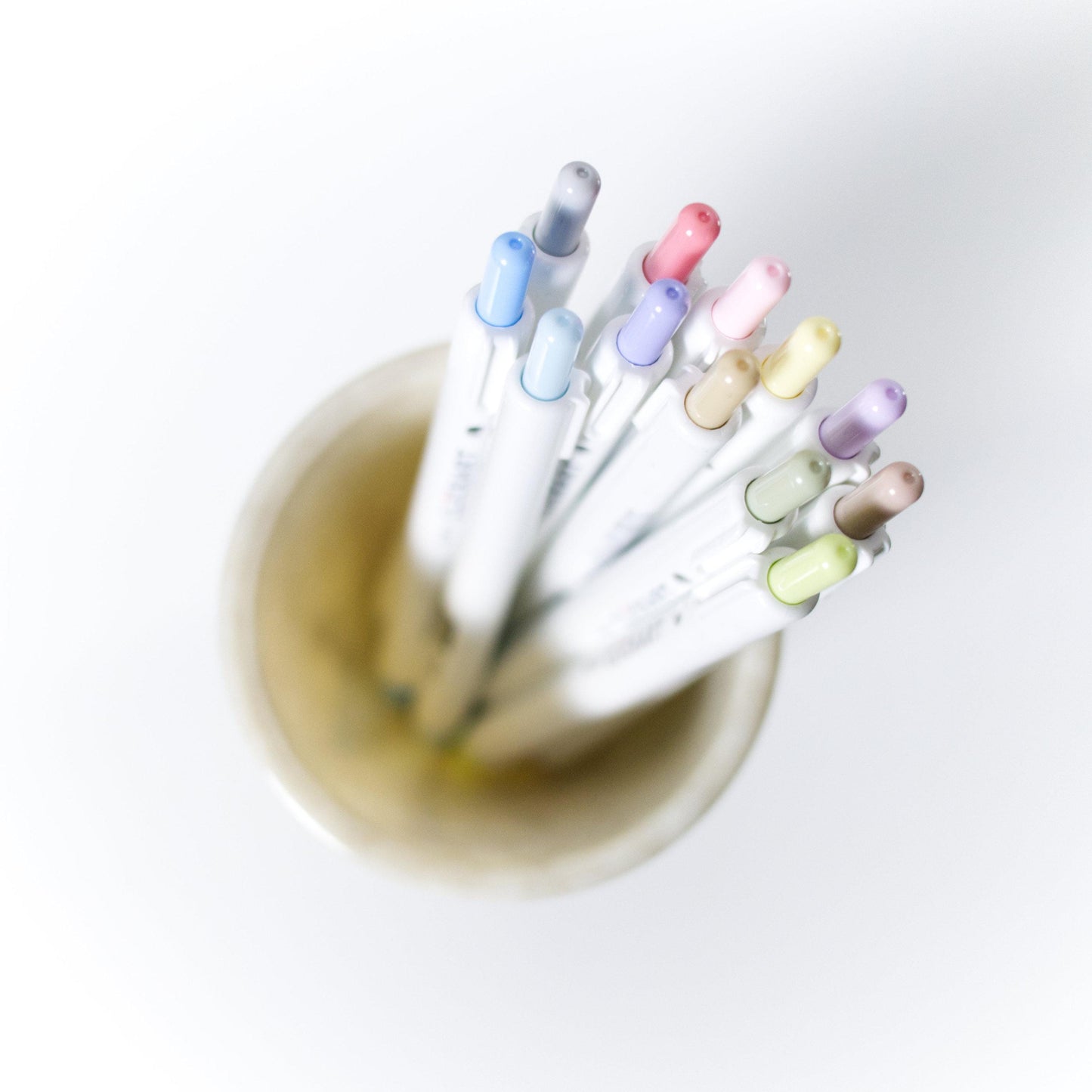 CLiCKART Pastel Marker Pen Set: 12 Colours (Fine Tip Journaling Pens)